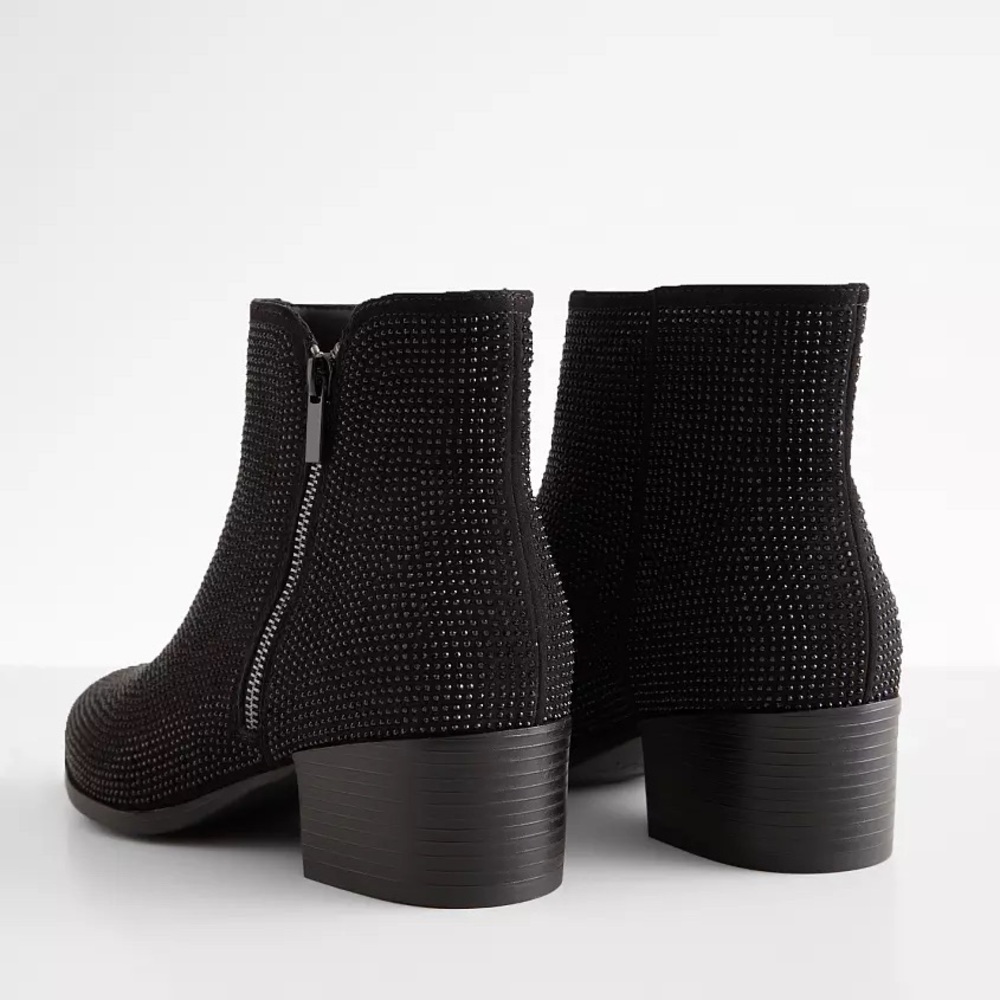 Buckle Rhinestone Ankle Boot - Picture 5 of 7
